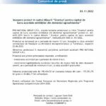 Comunicat incepere proiect PRO NATURAL GROUP S.R.L