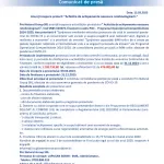 Comunicat incepere proiect Pro Natural Group S.R.L