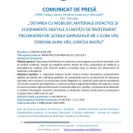 Comunicat incepere proiect COMUNA GURA VĂII - PNRR/2022/C15/MEDU/I9./I11./I13./I14./